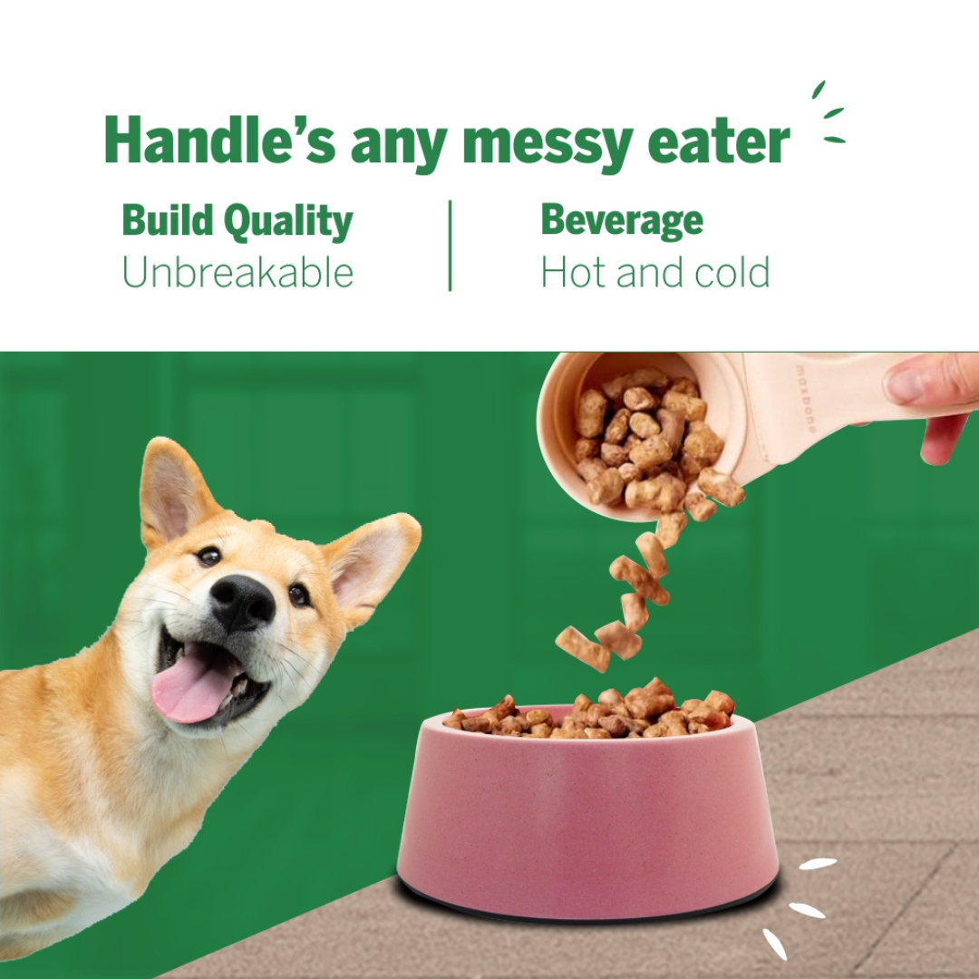 Eco-friendly Dual Bamboo Bowl For dogs and Cats
