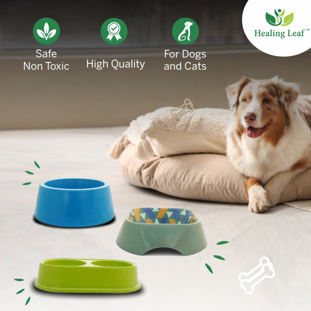 Eco-friendly Dual Bamboo Bowl For dogs and Cats