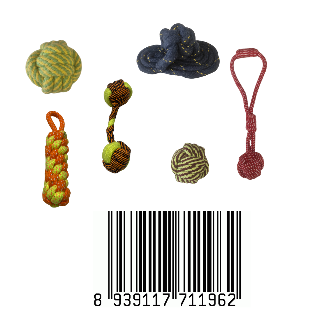 Cotton rope toys (pack of 6)