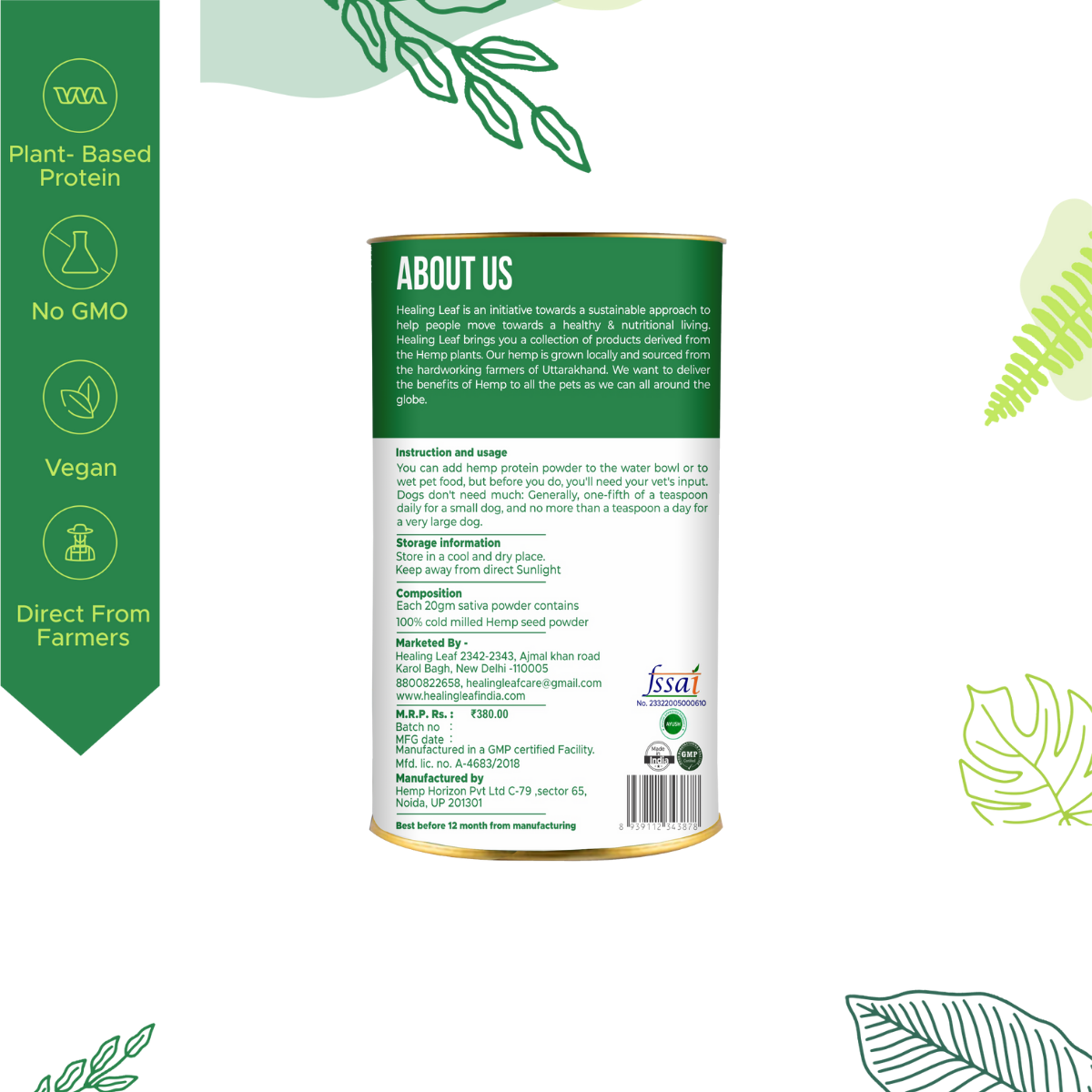Hemp Protein Powder(100g) - Pets