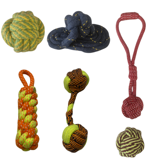 Cotton rope toys (pack of 6)