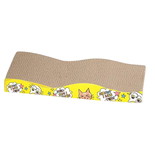 Healing Leaf's Cat Scratcher Cardboard 2 in 1 Reversible Scratching Pad Recyclable Corrugated Scratch Toy with Wave Shape (Ocean mat)