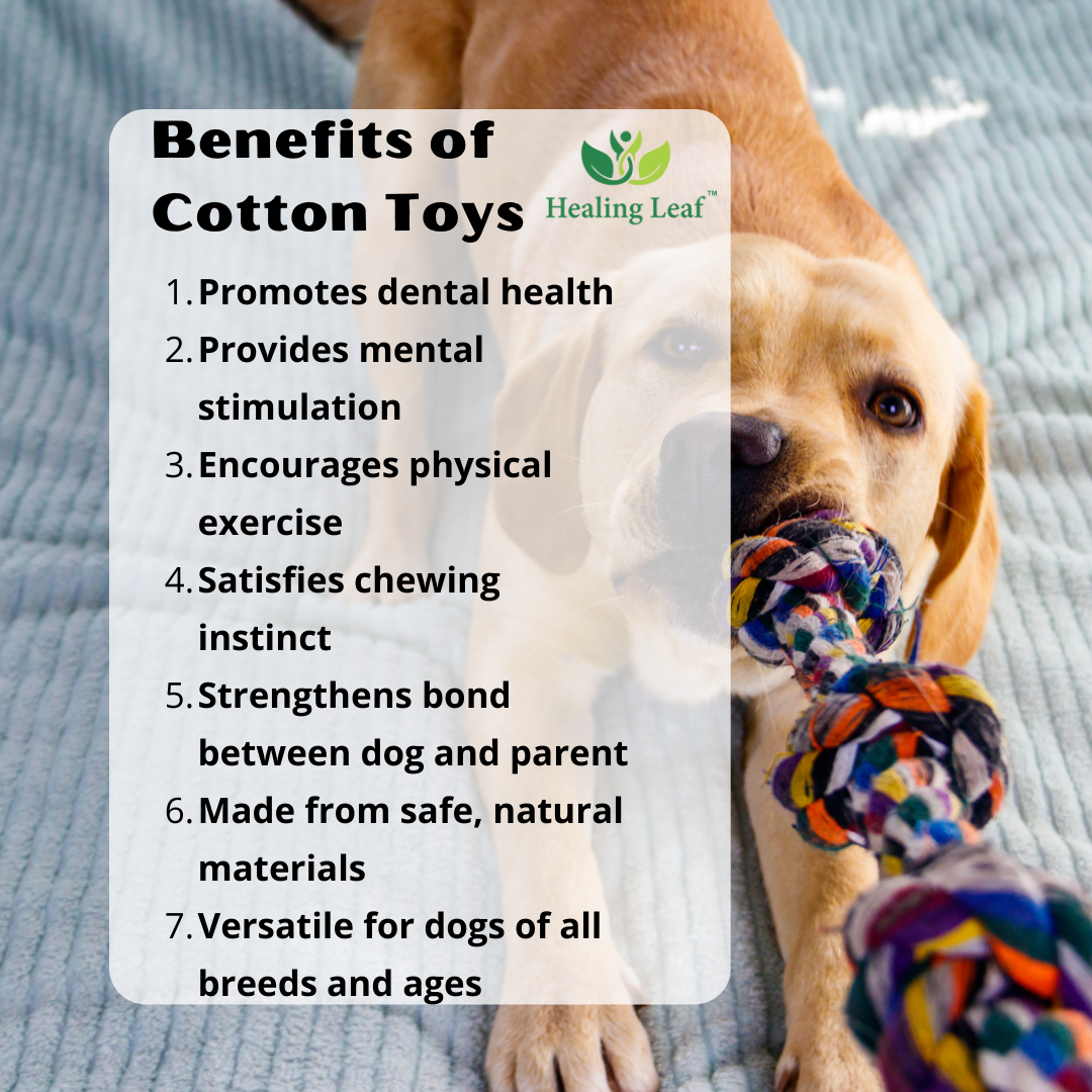 Healing Leaf's 100% Cotton Rope toys (pack of 4) (Colour May vary)