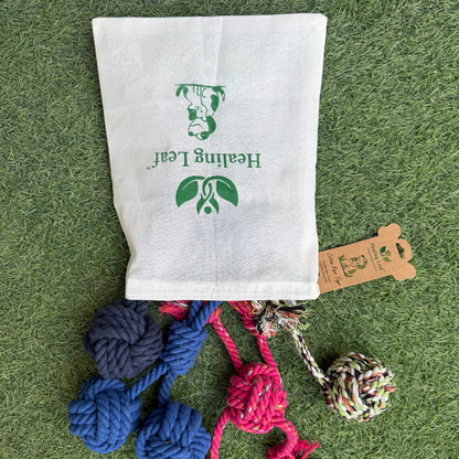 Healing Leaf's 100% Cotton Rope toys (pack of 4) (Colour May vary)