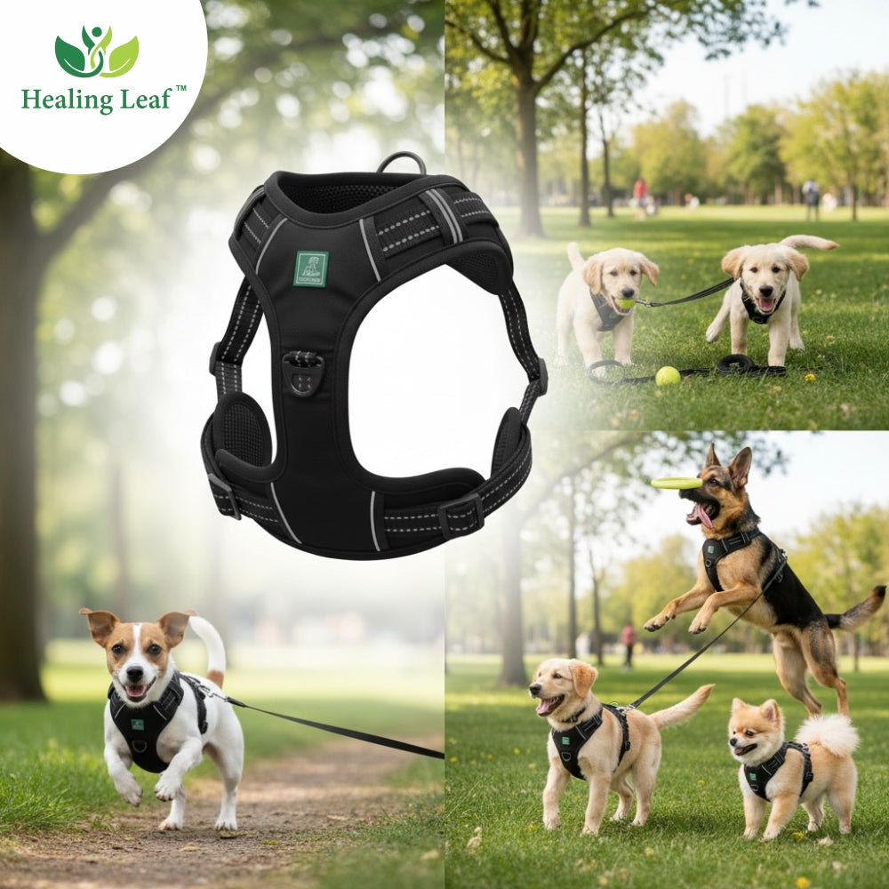 Dog Harness| Vest Harness for Dogs & Puppy | Adjustable Straps & Buckle | Soft & Breathable | 3M Reflective Padded Handle Harness with Secure Fit | Easy Control Dogs Chest Belt
