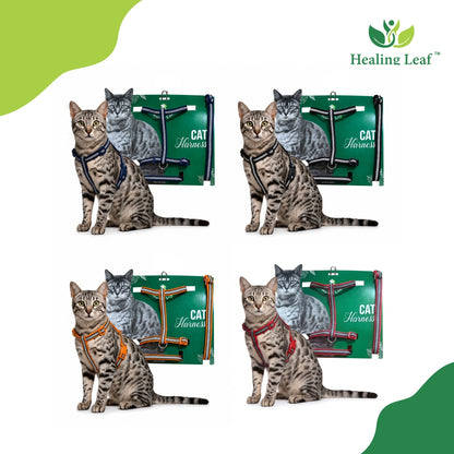 Cat Reflective Harness Single Strap (set of 3) Collar, Leash and Harness