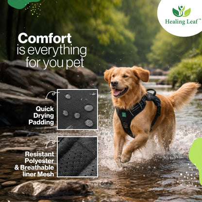 Dog Harness| Vest Harness for Dogs & Puppy | Adjustable Straps & Buckle | Soft & Breathable | 3M Reflective Padded Handle Harness with Secure Fit | Easy Control Dogs Chest Belt