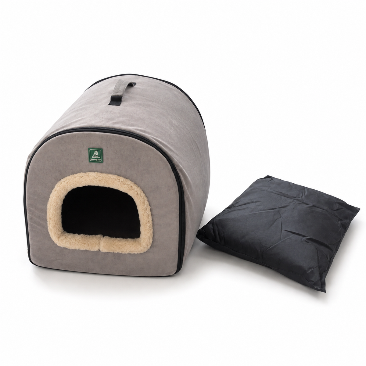 Cat portable bed with a handle above