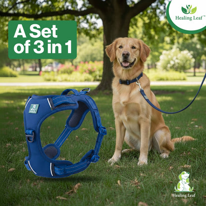 Dog Harness| Vest Harness for Dogs & Puppy | Adjustable Straps & Buckle | Soft & Breathable | 3M Reflective Padded Handle Harness with Secure Fit | Easy Control Dogs Chest Belt